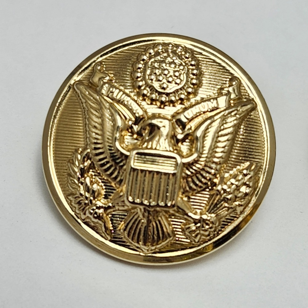Waterbury Button Co US Army Great Seal Uniform Buttons 10pc Gold Excellent Brass